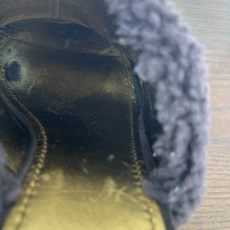 Coach Idyle Clog Shoes Women's 6.5B Brown Suede Shearling Spring Hook Mule A3611 - Image 2 of 4