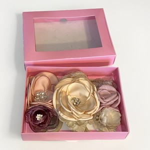 Baby Infant Girl Floral Headbands Set Of 3 Flower Jewel Boutique Hair Accessory