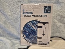100X-250X Pocket Microscope Kids Adults, Protable Handheld Miniscope New sealed
