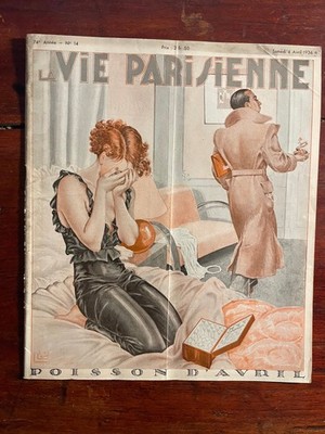 La Vie Parisienne 1936#14 G.LEONNEC ''Poisson d'Avril'' Curiosa...
