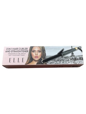 ELLE 2in1 Lockenstab Glätteisen Haarstyler Schwarz Haarglätter