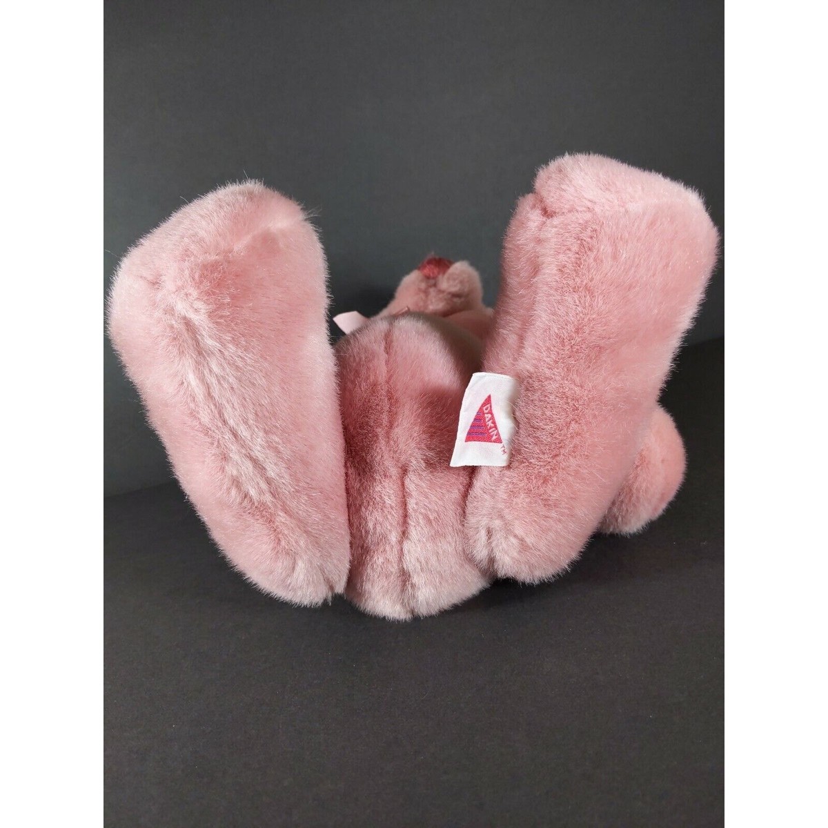 Vintage Dakin Teddy Bear Pink Mauve Jointed Stuffed Animal Plush