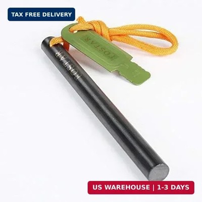 Fostar Upgrade Ferro Rod Fire Starter, 1/2 Inch X 6 Inch Thick Ferrocerium Rod,