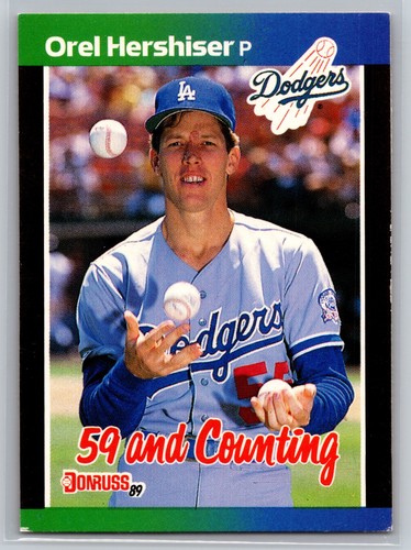 Orel Hershiser #648 1989 Donruss card