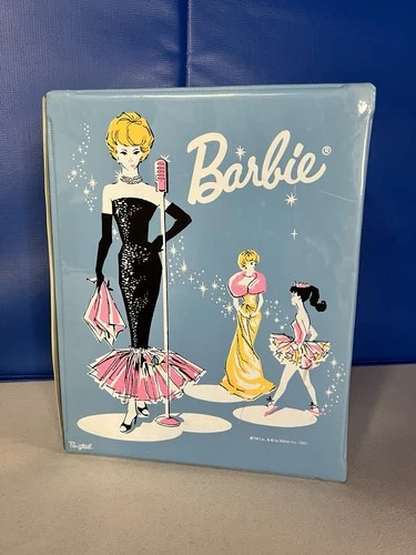 BARBIE PONYTAIL Mattel CARRY CASE 1962 LIGHT BLUE - CLEAN AMAZING vtg Condition!