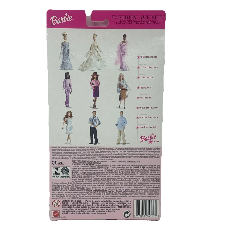 Barbie 2002 Fashion Avenue DENIM Skirt, Orange Top, Shoes 55516 - Image 2 of 2