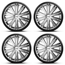 Wheel Trims 15" Silver Hub Caps Wheel Covers Giga Fits Toyota Aygo