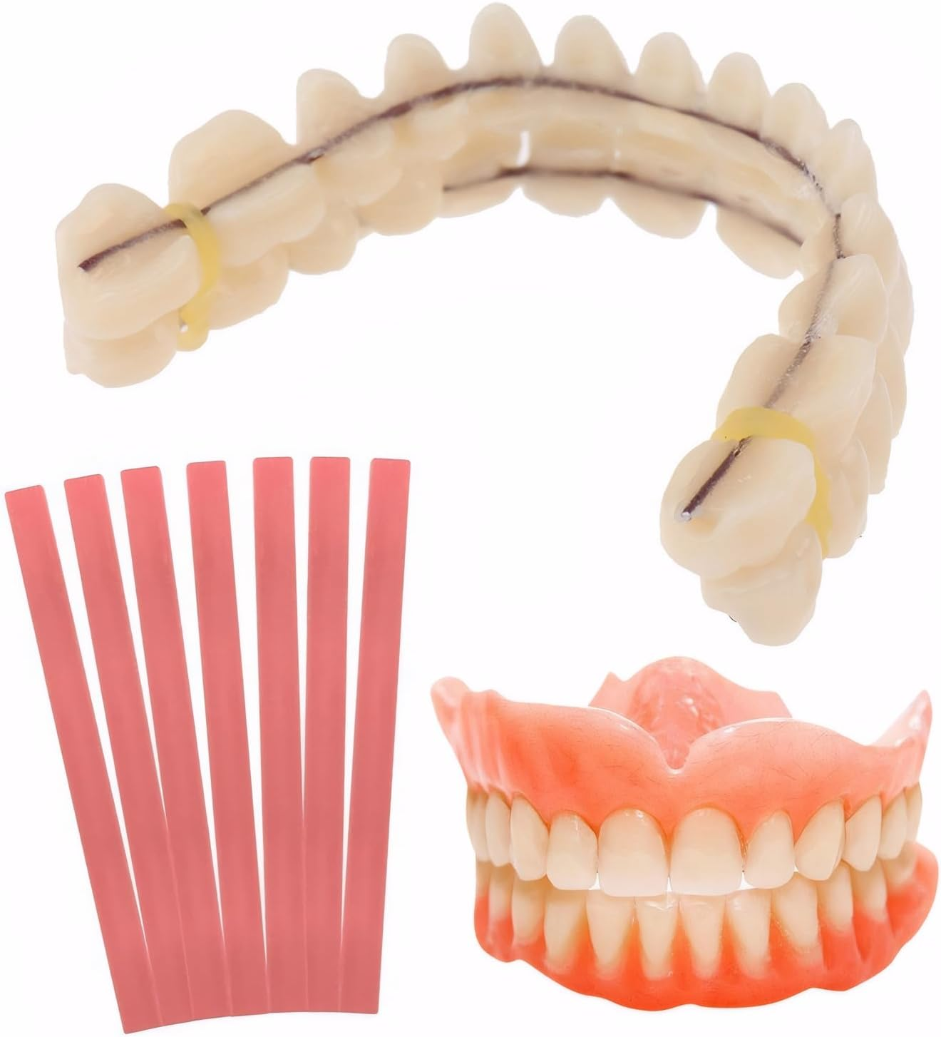 Denture Repair Kit, Soft Dentures False Teeth, DIY Resin Denture Kit for Repair