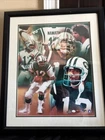 JOE NAMATH AUTHENTIC Signed Autographed JETS FRAMED FOOTBALL PHOTO