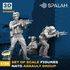 Set of figures "NATO assault group" Resin model 1/35 Spalah 28935