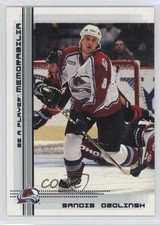 2000-01 ITG Be A Player Memorabilia Sandis Ozolinsh #118 0a4