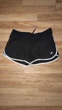 Vintage Y2K Nike Dri-FIT Tempo Running Shorts Black White Trim Size M 8-10