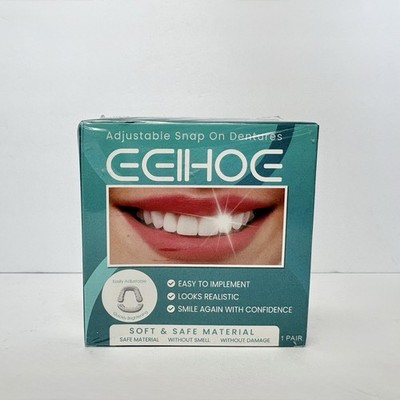 Snap On Upper and Bottom Set False Teeth Dental Veneers - Dentures, Tooth Cover