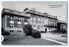 1947 State Teachers College Exterior Building Field New Paltz New York Postcard