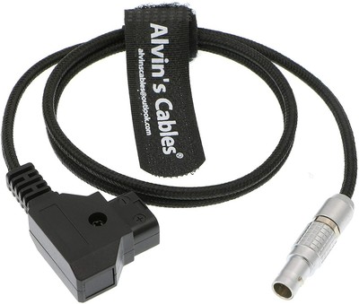 D Tap to 2 Pin Male Power Flexible Cable for Teradek ARRI 60CM
