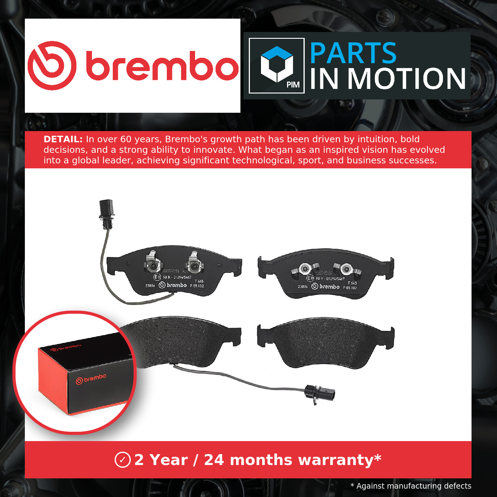 Fits BREMBO KLOCKI SZCZEKI CYLINDERKI P 85 102 BRAKE PADS AUDI A8 95- - Image 9