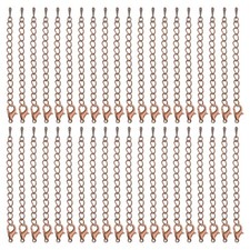 7 Inch Necklace Extender, 60 Pcs Lobster Necklace Extender, Red Copper