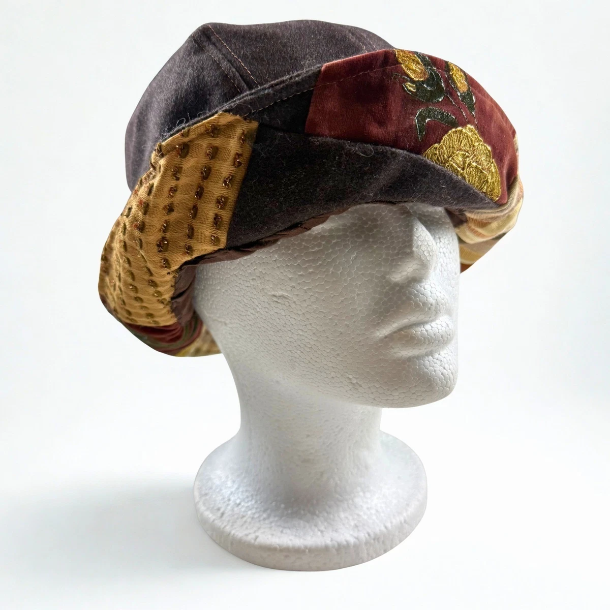 Vintage Y2K Galliano Sorbatti Brown Wool Hat Made In Italy Velvet Band Fur Trim Cloche Brown 100% Wool Hats for Women for sale | eBay main image 3