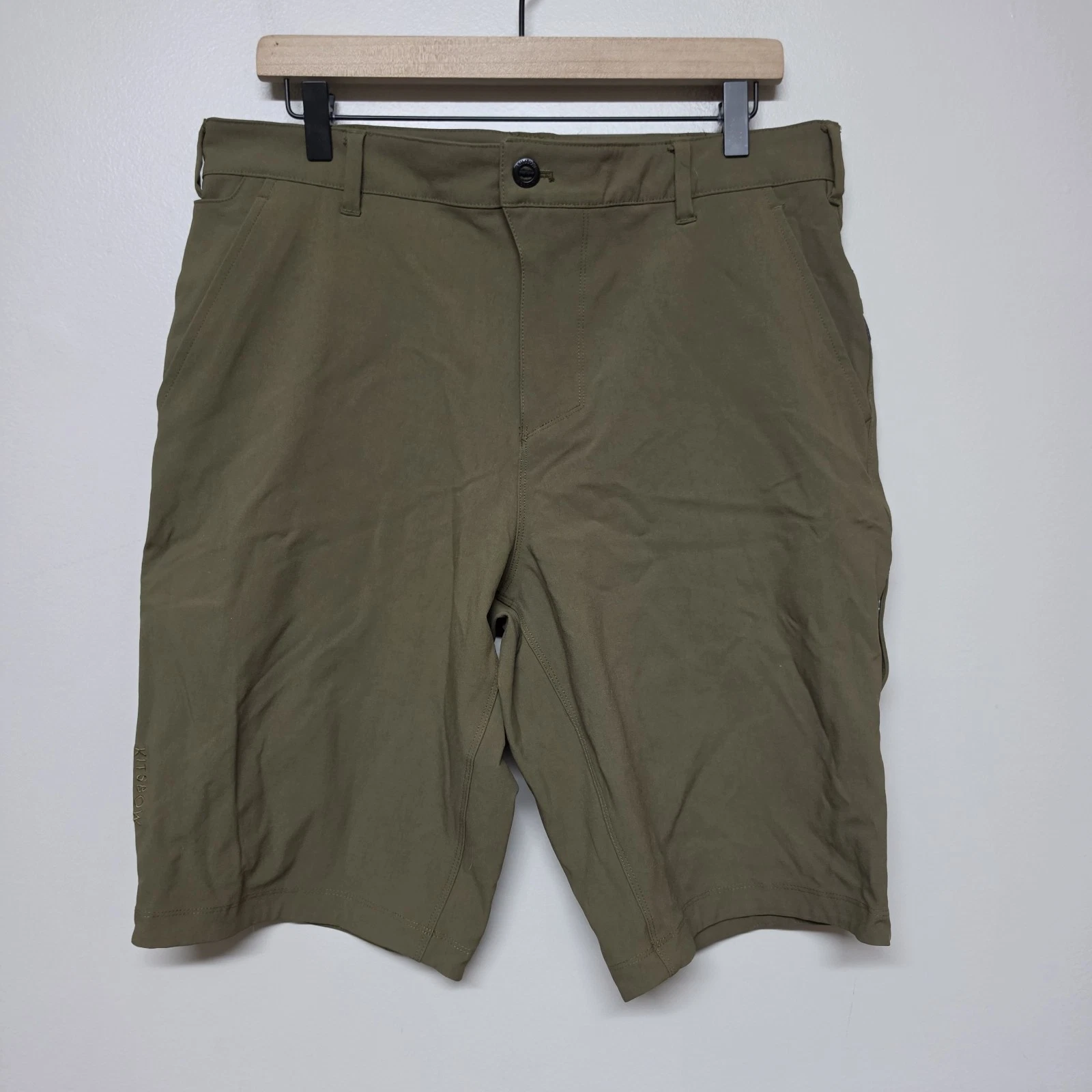 Kitsbow Haskell Mountain Bike Short Green Men's 34 Outdoor Hiking Gorpcore