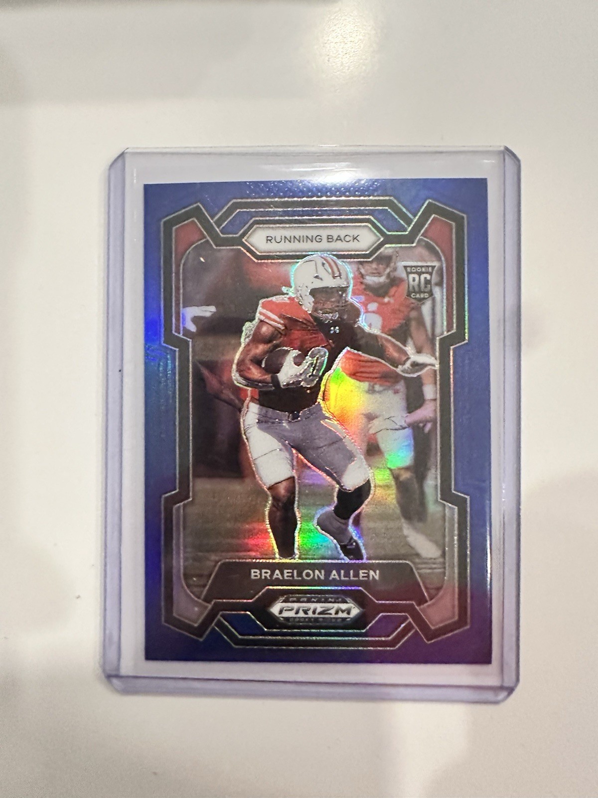 2024 Prizm Draft Picks Braelon Allen Blue Prizm /199 Wisconsin Jets