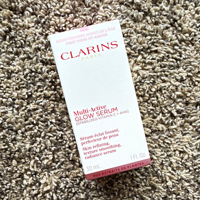 NEW Clarins Multi-Active Glow Serum Stabilized Vitamin C + AHA 1 fl oz