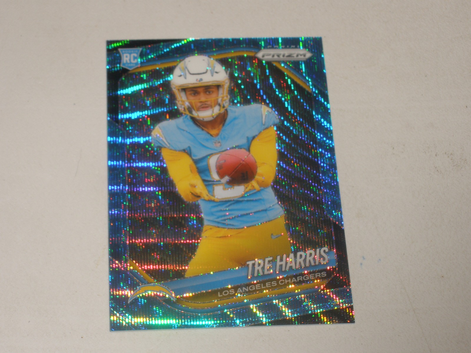 2025 Panini Prizm Blue Wave Prizm #371 Tre Harris 040/230 Rookie RC