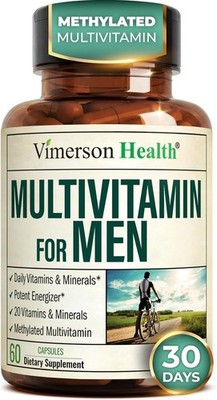 Multivitamin for Men with Methylated Vitamins and Chelated Minerals for Energy,