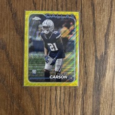 2024 Topps Chrome - Rookies Caelen Carson #276 Yellow Wave Refractor /75 (RC)