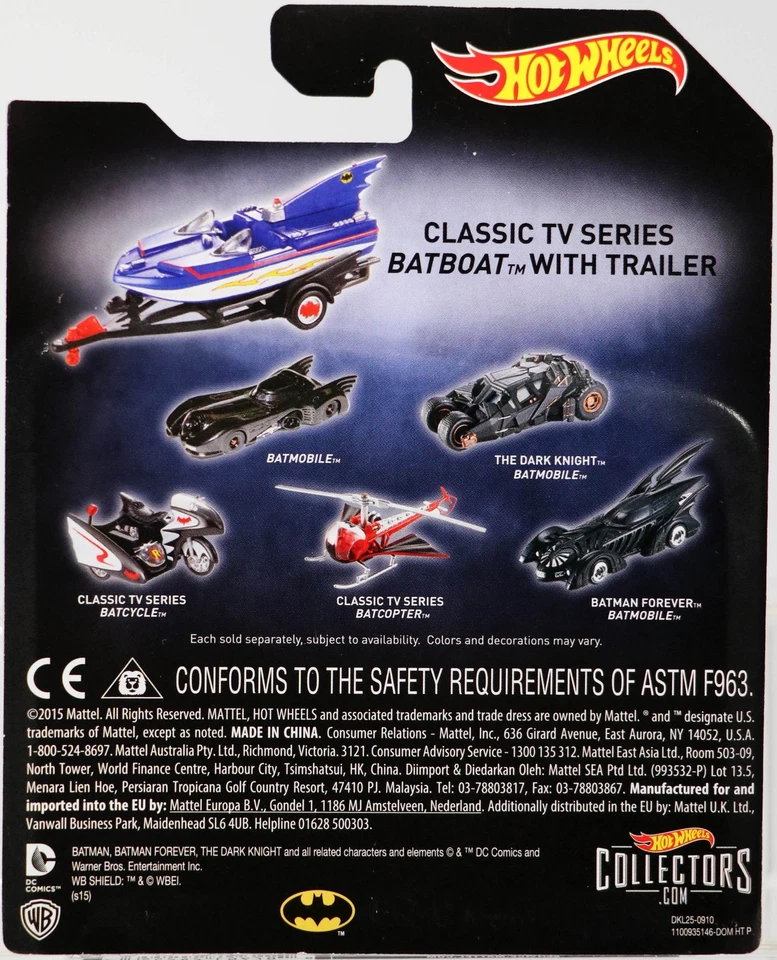 Hot Wheels Batman Serie de TV Clásica Batboat con Remolque - DKL25 NRFP 2015 1:50 Foto 4 de 4