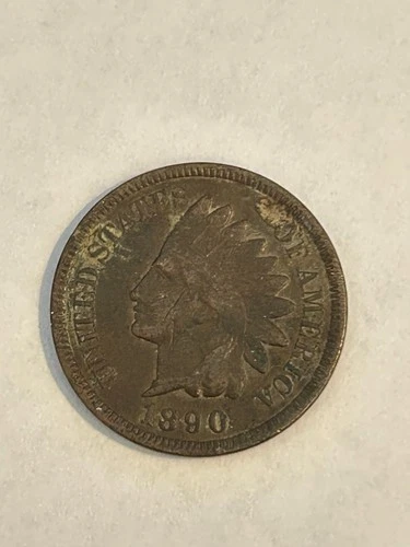 1890 Indian Head Penny F to VF