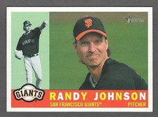 RANDY JOHNSON 2009 Topps Heritage SP #717 High Number Base Shortprint Giants HOF