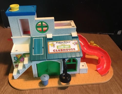 VTG 1977 FISHER PRICE PLAY FAMILY #937 SESAME STREET CLUBHOUSE W/o Accessories ￼