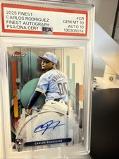 2025 Topps Finest Auto Carlos Rodriguez #FA-CR RC Milwaukee Brewers PSA 10