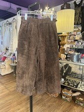 Vintage 1970s Ann Klein Brown Suede Gauchos