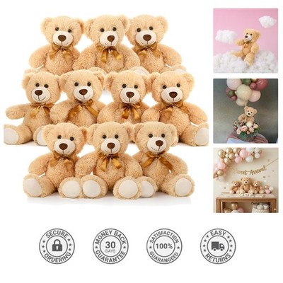Fluffy 10-Pack Teddy Bears for Baby Showers and Festive Celebrations