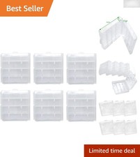 6-Pack Clear Battery Storage Case for AA/AAA - Organize  Protect Batteries