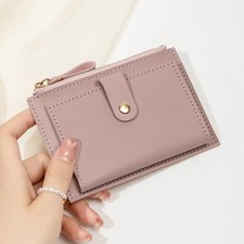 Minimalist Women  s Ultra-Thin PU Leather Card Holder Mini Credit Card Wallet Sho