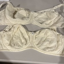 Cake Maternity Lace Nursing Bra Size 36H In Beige (two!)