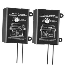 Attic Fan Thermostat Control, Replacement Thermostat with Adjustable 2 Black