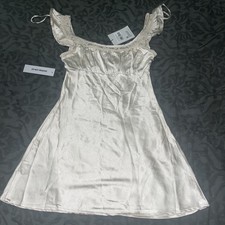 Ivory Satin Lace Full Slip Women's Regular Size Solid Pattern 1 Pack