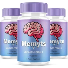 (3 Pack) Memyts Premium Memory Supplement Capsules, Memyts Pills (180 Capsules)