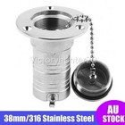 1.5'' 38mm Fuel Boat Marine Deck Fill Filler Tank Cap 316 Stainless Steel Key A
