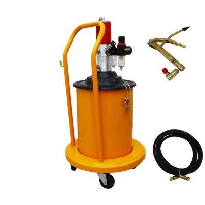 INTBUYING  Grease Pump 5Gal Pneumatic Lubricate Grease Injector Device w/ Wheels