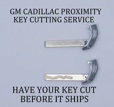 GM CADILLAC SMART PROXIMITY KEYLESS REMOTE FOB INSERT BLADE CUTTING SERVICE