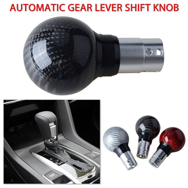 Carbon Fiber Paint Gear Stick Shift Knob Shifter Lever Head for Automatic Auto .