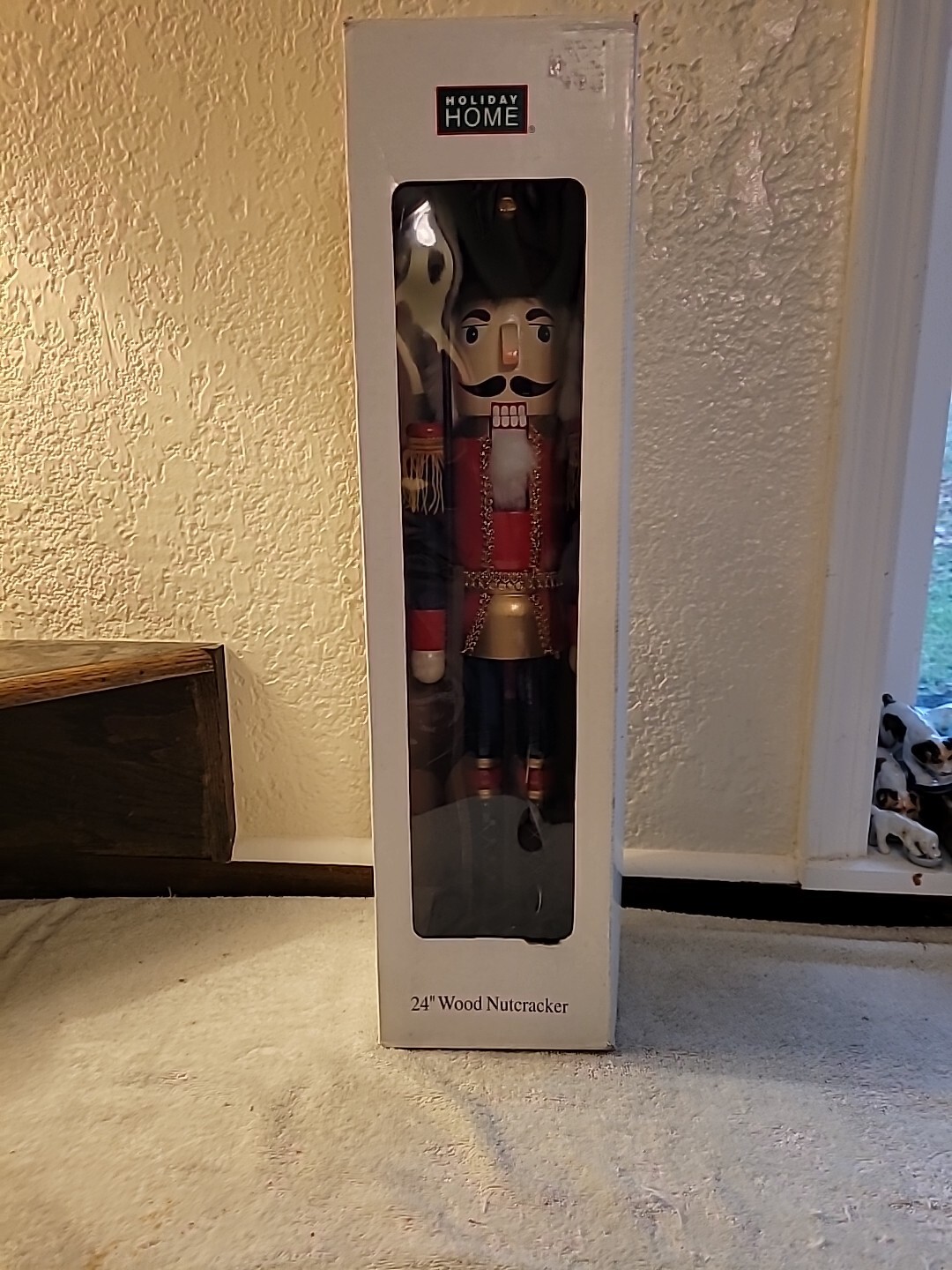 Vintage Oversize Wooden nutcracker Soldier With Gun 24" In Box eBay
