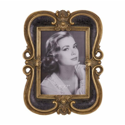 9934584 goldfarben Bilder-Rahmen Historismus-Stil Resin 21x28cm vintage