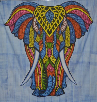 ORIENTALHAUS.DE Bedspread Bed Throw Elephant Wall Hanging Curtain Throw Blanket Indian 37.3