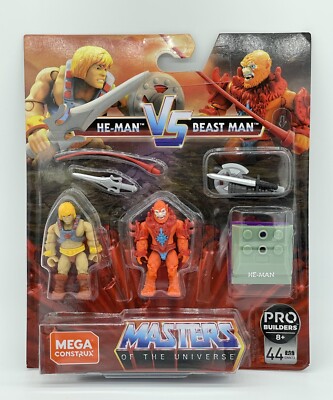 NEW He-Man Vs Beast Man Mega Construx Pro Builders Masters of the Universe MOTU
