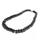 Fashion Black Hematite Beads Health Care Necklace Women Men Jewelry